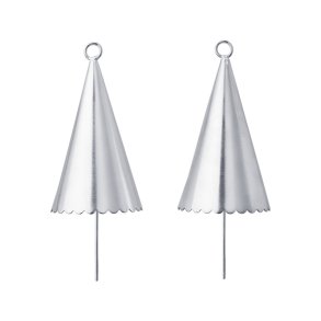 Ferm Living Cone Juleklokker 2 stk. S�lvfinish