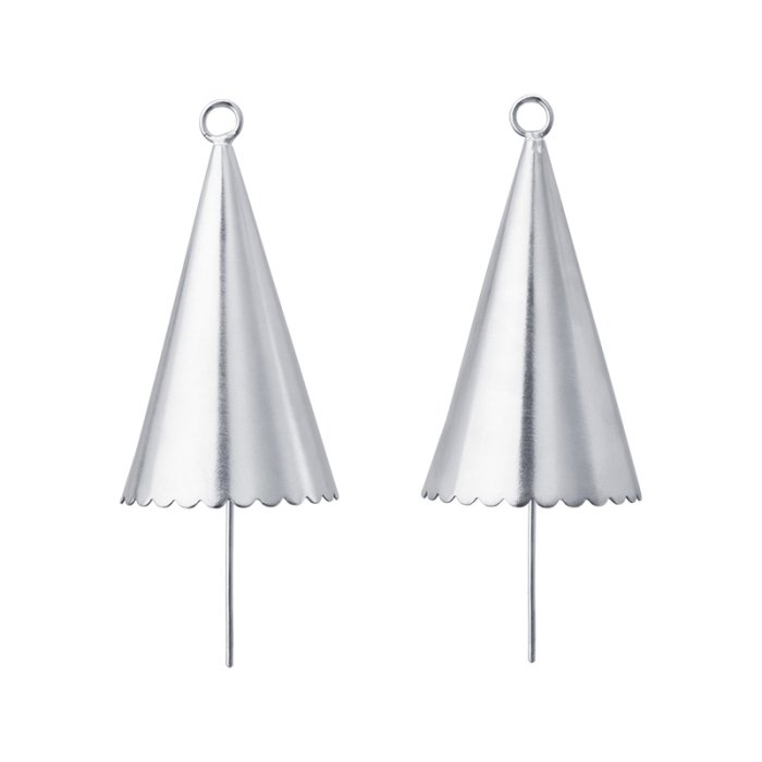 Ferm Living Cone Juleklokker 2 stk. S�lvfinish
