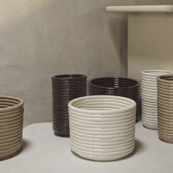 Ferm Living Corduroy Vase Carob Brown