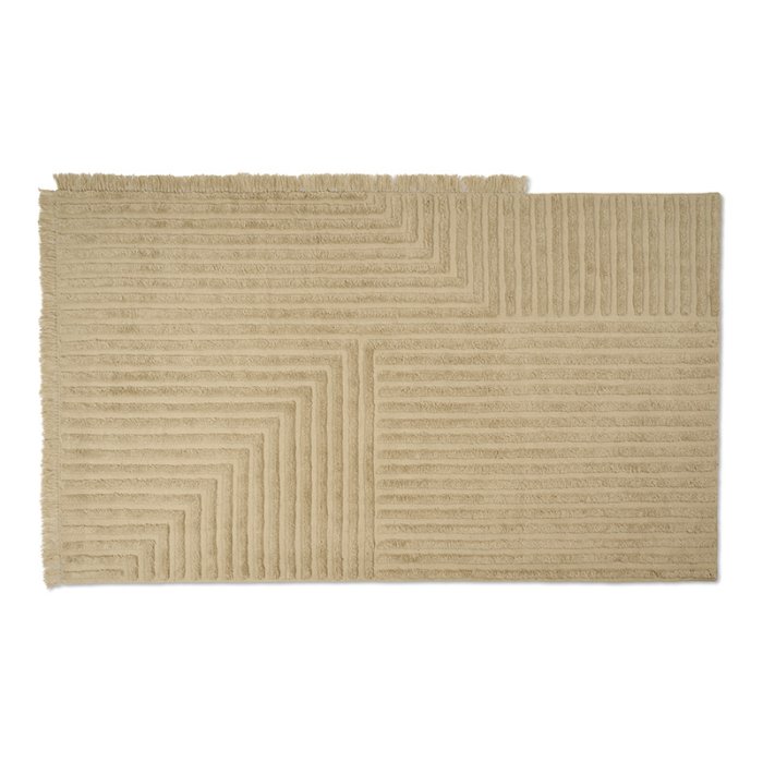 Ferm Living Crease Uldtppe 160x250 cm Light Sand