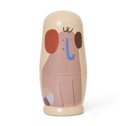 Ferm Living Critter Babushkadukker - Multi