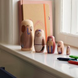Ferm Living Critter Babushkadukker - Multi