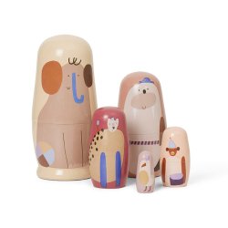 Ferm Living Critter Babushkadukker - Multi