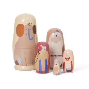 Ferm Living Critter Babushkadukker - Multi