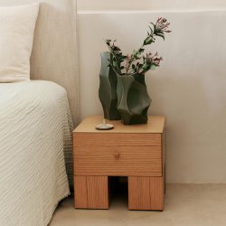 Ferm Living Cueva Vase H26 cm Dark Sage