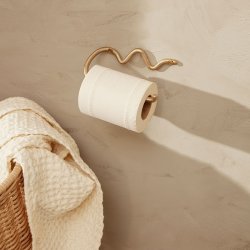 Ferm Living Curvature Toiletrulleholder - Messing