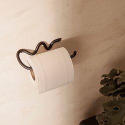 Ferm Living Curvature Toiletrulleholder - Sort Messing