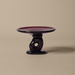 Ferm Living Damo Glass Centrepiece 21 cm Dark Grape