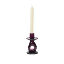 Ferm Living Damo Lysestage H16 cm Dark Grape