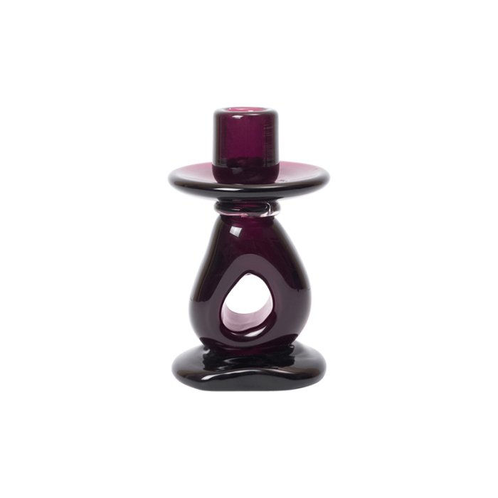 Ferm Living Damo Lysestage H16 cm Dark Grape