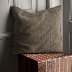 Ferm Living Darn Pude - Dark Taupe 50x50 cm