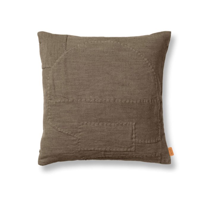 Ferm Living Darn Pude - Dark Taupe 50x50 cm