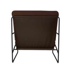 Ferm Living Desert 1-seater Pure Boucl� Sort/Chestnut