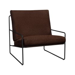 Ferm Living Desert 1-seater Pure Boucl� Sort/Chestnut