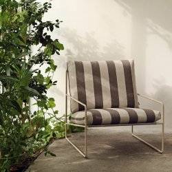 Ferm Living Desert 1-Seater Stripe Cashmere/Chocolate