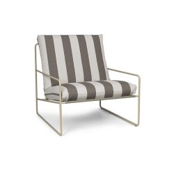 Ferm Living Desert 1-Seater Stripe Cashmere/Chocolate