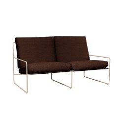 Ferm Living Desert 2-seater Pure Boucl� Cashmere/Chestnut