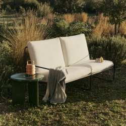 Ferm Living Desert 2-Seater Pure Boucl� Sort/Off-White