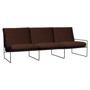 Ferm Living Desert 3-seater Pure Boucl� Sort/Chestnut