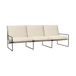 Ferm Living Desert 3-Seater Pure Boucl� Sort/Off-White