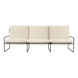 Ferm Living Desert 3-Seater Pure Boucl� Sort/Off-White