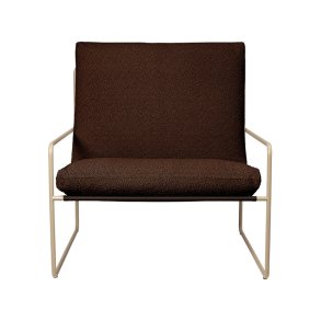 Ferm Living Desert Pudebetr�kss�t Pure Boucl�/Chestnut