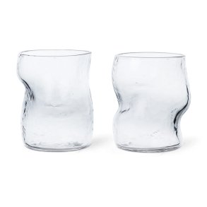 Ferm Living Dimple Glas 2 stk. Klar