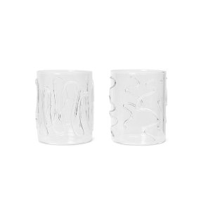 Ferm Living Doodle Glas - Hj - St af 2 stk.