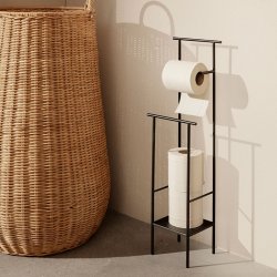 Ferm Living Dora Toiletrullestativ - Sort
