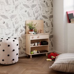 Ferm Living Dot Tufted Puf - Sand/Sort