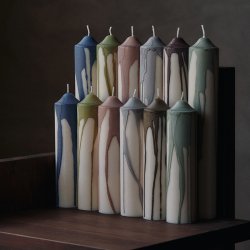 Ferm Living Dryp Bloklys H30 cm Deep Blue