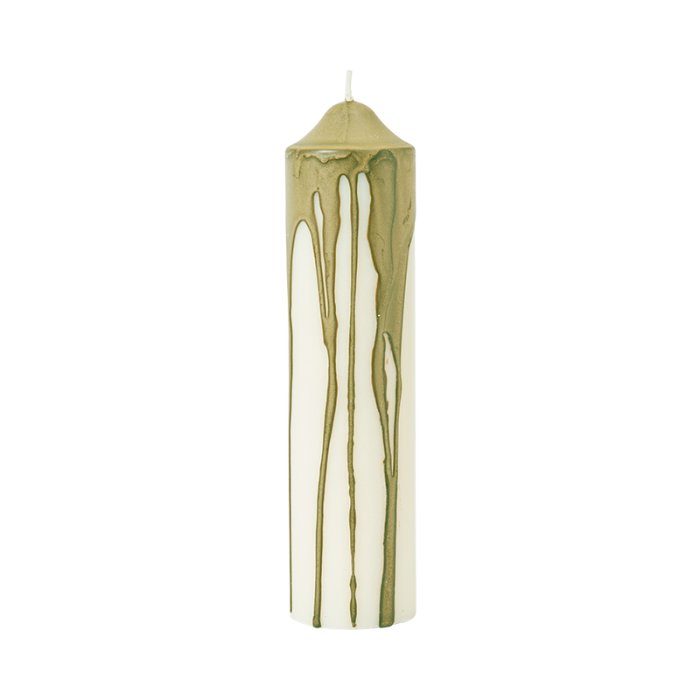 Ferm Living Dryp Bloklys H20 cm Olive Green