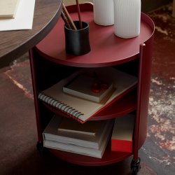 Ferm Living Eve Storage Rullebord - Mahogany Red