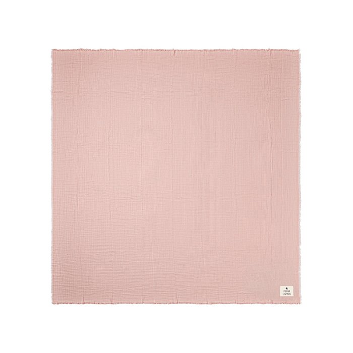 Ferm Living Fino Sengetppe Terracotta/Off-white