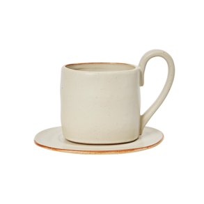 Ferm Living Flow Krus m. Underkop Off-white Speckle