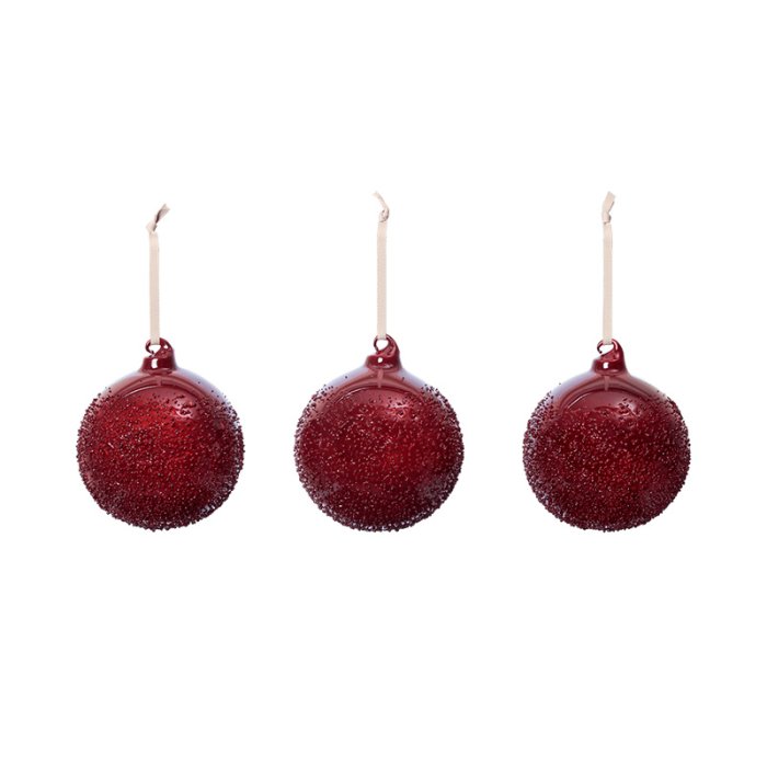 Ferm Living Flurry Glaskugler Large S�t af 3 Picante Red