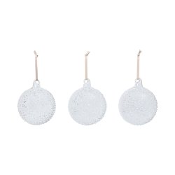 Ferm Living Flurry Glaskugler Large S�t af 3 Hvid