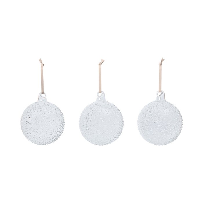 Ferm Living Flurry Glaskugler Large S�t af 3 Hvid