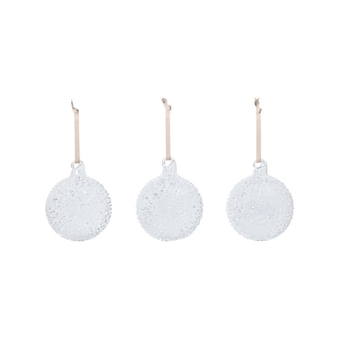 Ferm Living Flurry Glaskugler Medium S�t af 3 Hvid