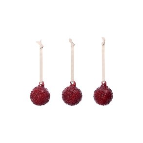 Ferm Living Flurry Glaskugler Small S�t af 3 Picante Red