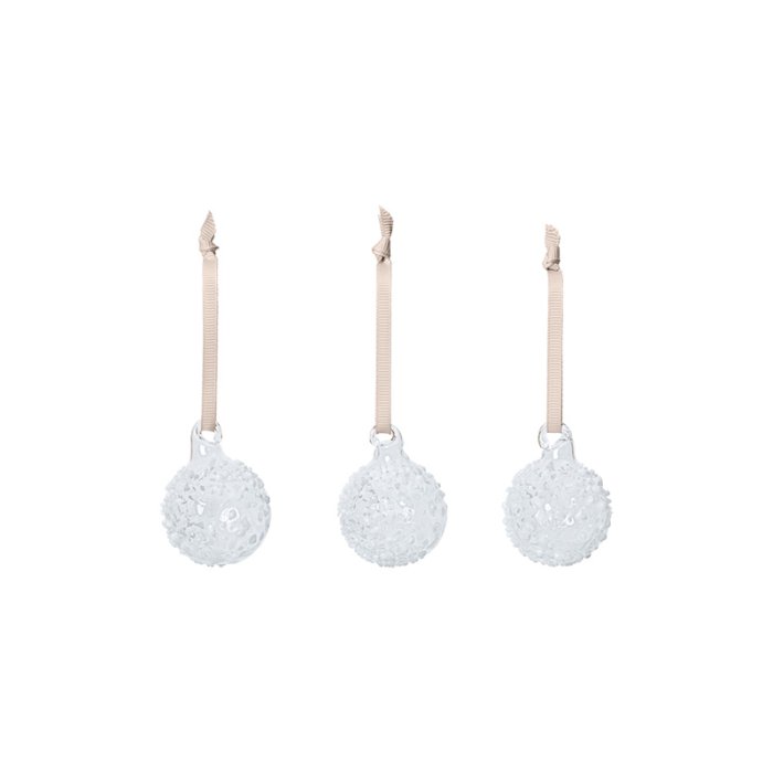 Ferm Living Flurry Glaskugler Small S�t af 3 Hvid