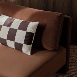 Ferm Living Fold Patchwork Pude - 40x60 cm - Coffee/Undyed