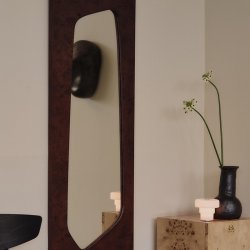 Ferm Living Folia Spejl H135 cm Dark Stained Burl