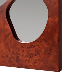 Ferm Living Folia Spejl H82 cm Dark Stained Burl