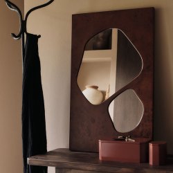 Ferm Living Folia Spejl H82 cm Dark Stained Burl