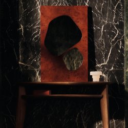 Ferm Living Folia Spejl H82 cm Dark Stained Burl