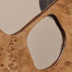 Ferm Living Folia Spejl H82 cm Natural Burl