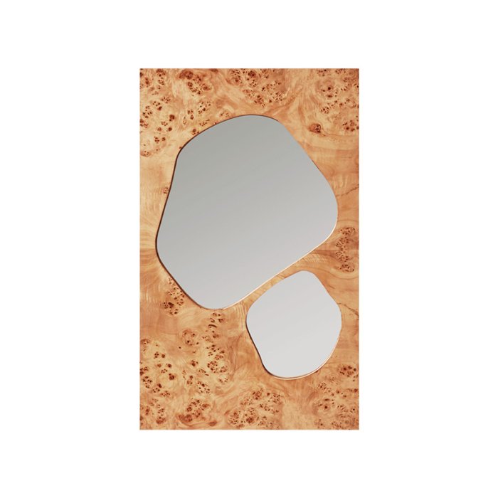 Ferm Living Folia Spejl H82 cm Natural Burl