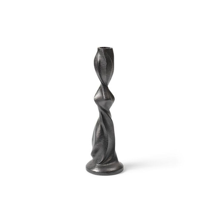  Ferm Living Gale Lysestage Sort Aluminium Medium