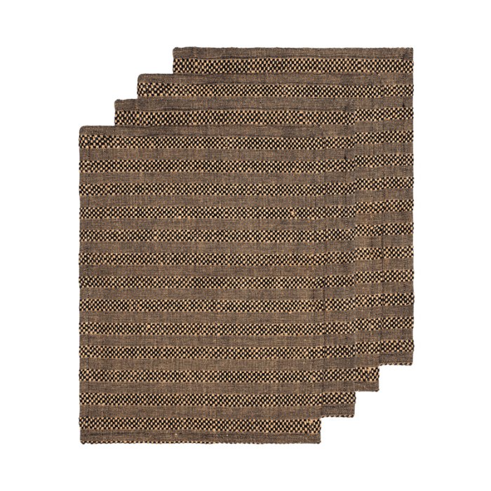 Ferm Living Gather Dkkeservietter St af 4 Sort/Natural